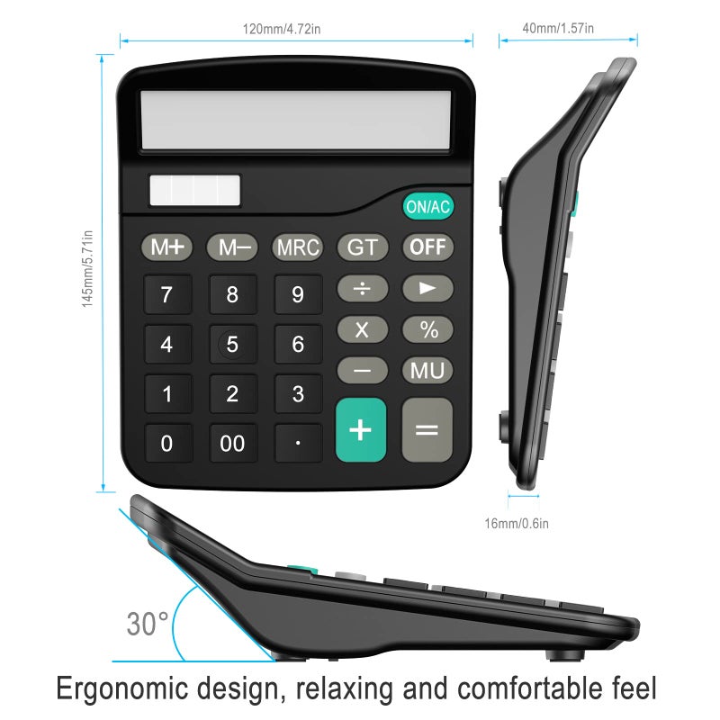Helect Calculator, Standard Function Calculator (Black) - Image 2